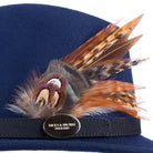 Hicks & Brown Suffolk Gamebird Fedora Hat - Navy - William Powell