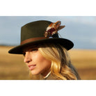 Hicks & Brown Suffolk Gamebird Fedora Hat - Olive - William Powell