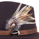 Hicks & Brown Suffolk Guinea & Pheasant Fedora Hat - Brown - William Powell