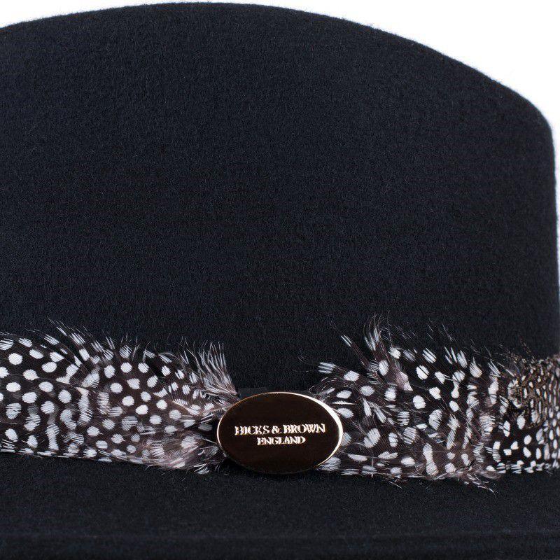 Hicks & Brown Suffolk Guinea Wrap Fedora Hat - Black - William Powell