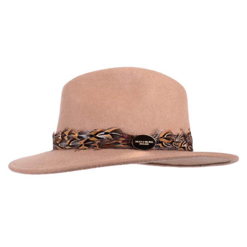 Hicks & Brown Suffolk Pheasant Wrap Fedora Hat - Camel - William Powell