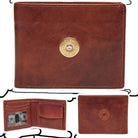 Hicks & Hides 12 Bore Mens Wallet (9.5cm x 12.5cm) - Cognac - William Powell