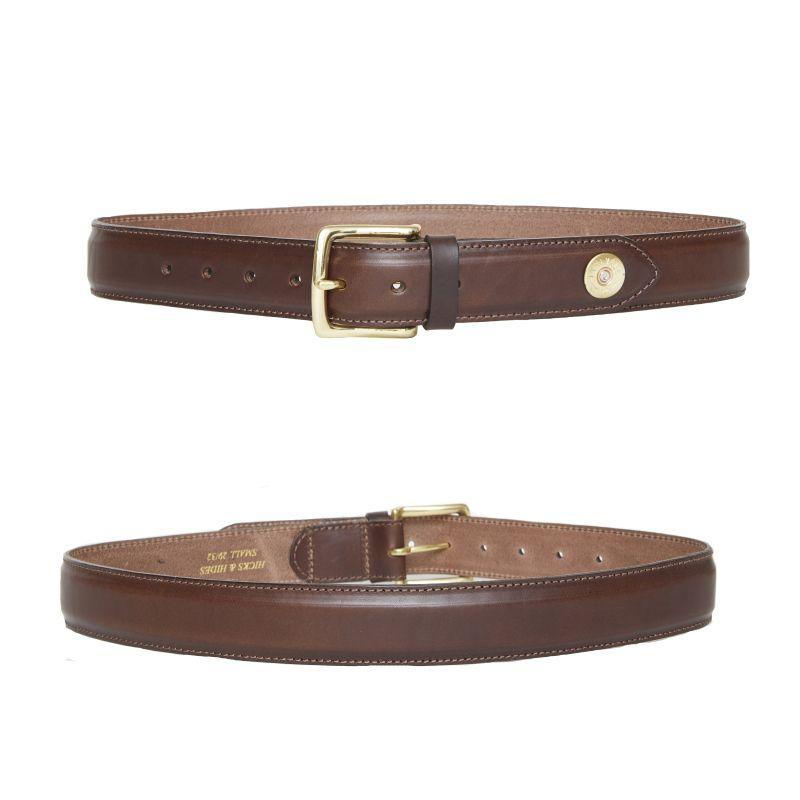 Hicks & Hides Broadway Field Mens Belt - Single Cartridge - Brown - William Powell