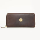 Hicks & Hides Cartridge Ladies Zip Purse (10cm x 19cm) - Brown - William Powell