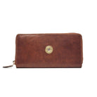 Hicks & Hides Cartridge Ladies Zip Purse (10cm x 19cm) - Cognac - William Powell