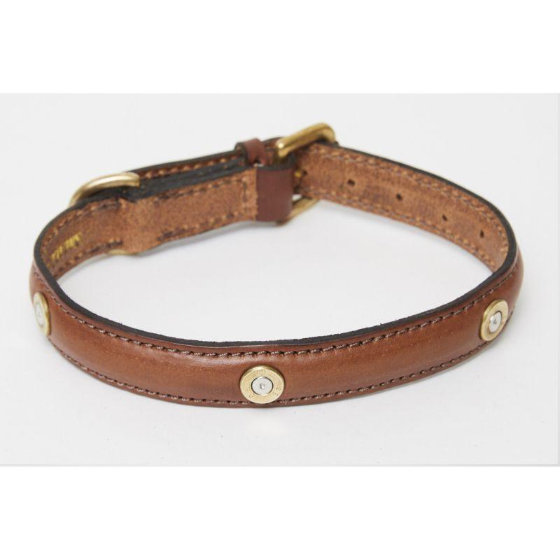 Hicks & Hides Stanway Field Dog Collar - Multi Cartridge - Cognac - William Powell