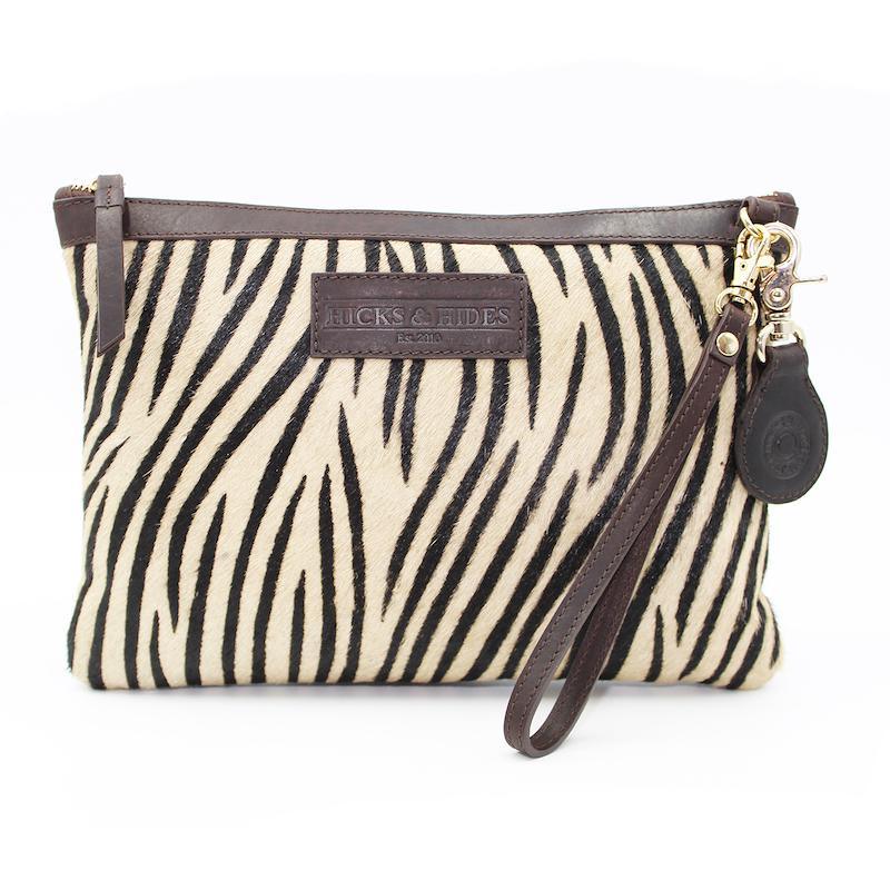 Hicks & Hides Zebra Ladies Clutch Bag - William Powell