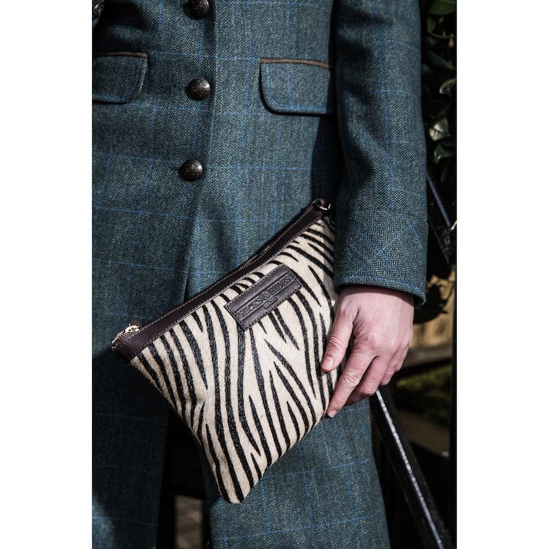 Hicks & Hides Zebra Ladies Clutch Bag - William Powell