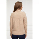 Holland Cooper Astoria Half Cable Ladies Roll Neck Knit - Camel - William Powell