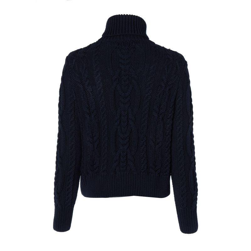 Holland Cooper Belgravia Cable Ladies Roll Neck Knit - Ink Navy - William Powell