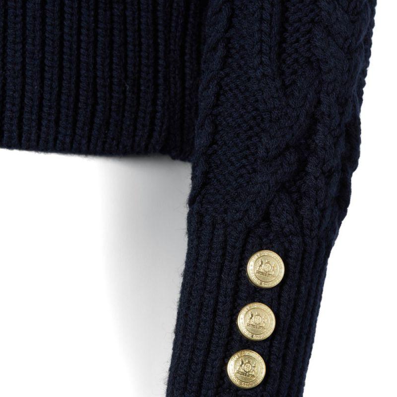 Holland Cooper Belgravia Cable Ladies Roll Neck Knit - Ink Navy - William Powell