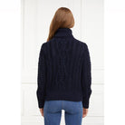 Holland Cooper Belgravia Cable Ladies Roll Neck Knit - Ink Navy - William Powell