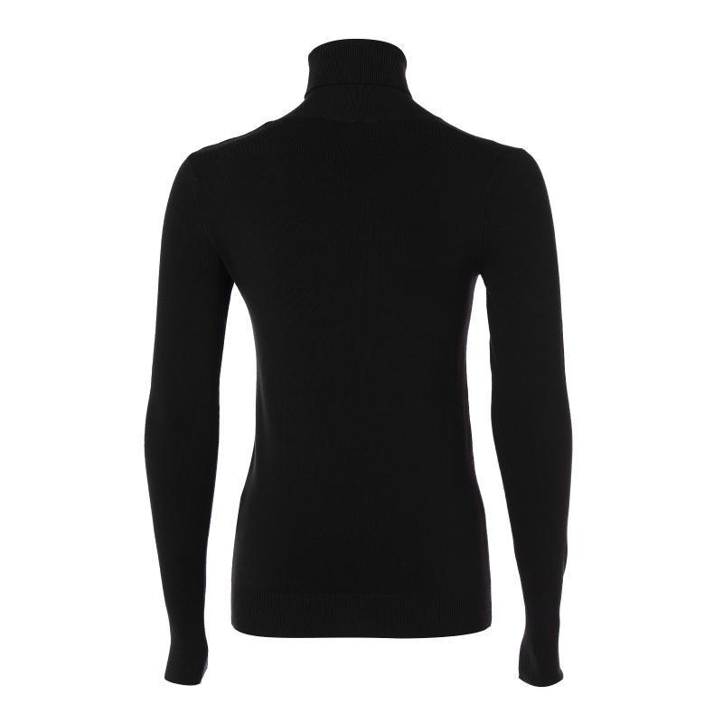 Holland Cooper Buttoned Roll Neck Ladies Knit - Black - William Powell