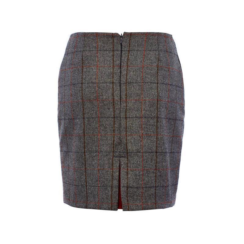 Holland Cooper Chelsea Ladies Skirt - Mid Blue Check - William Powell