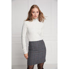 Holland Cooper Chelsea Ladies Skirt - Mid Blue Check - William Powell