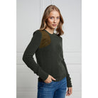 Holland Cooper Country Crew Neck Ladies Knit - Forest Marl - William Powell