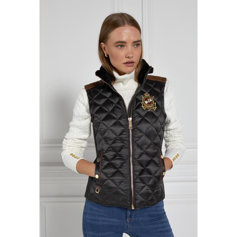 Holland Cooper Diamond Quilt Classic Ladies Gilet - Khaki - William Powell