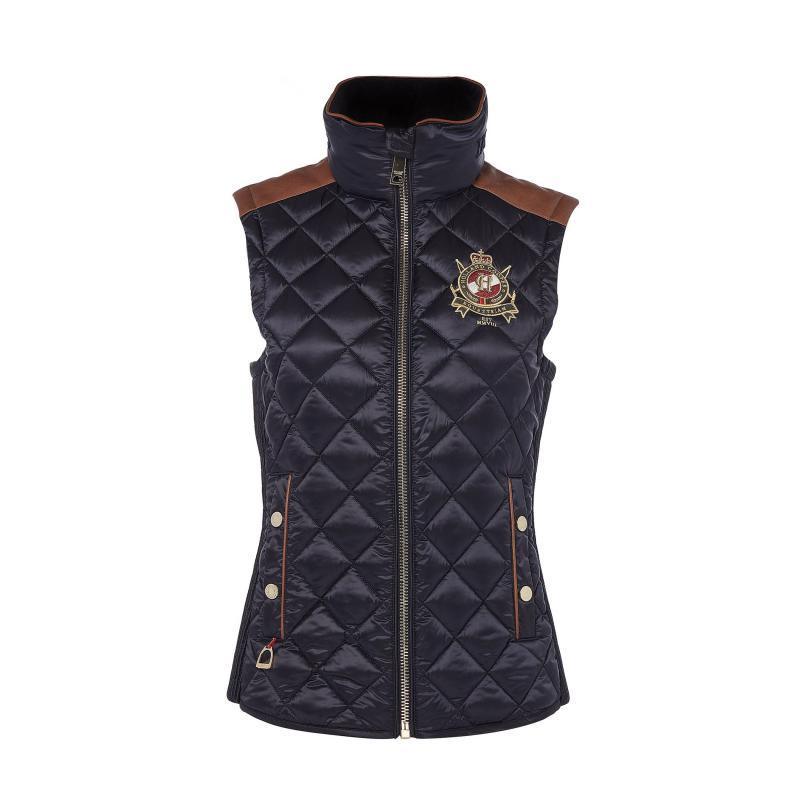 Holland Cooper Equi Diamond Quilt Classic Ladies Gilet - Ink Navy - William Powell