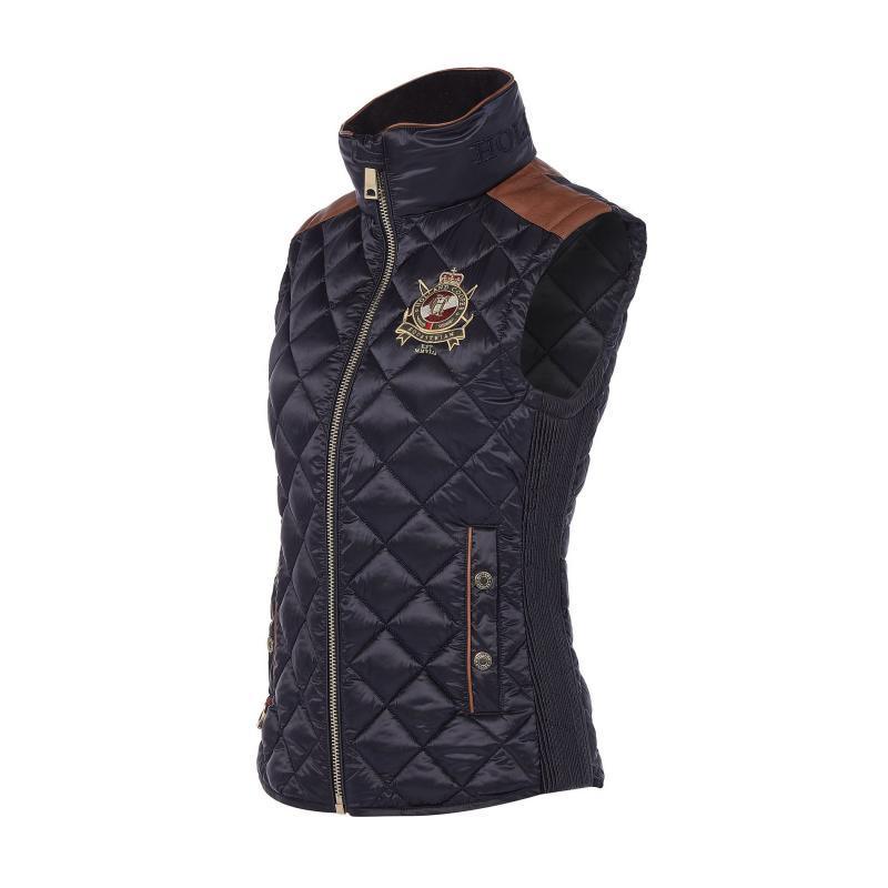 Holland Cooper Equi Diamond Quilt Classic Ladies Gilet - Ink Navy - William Powell