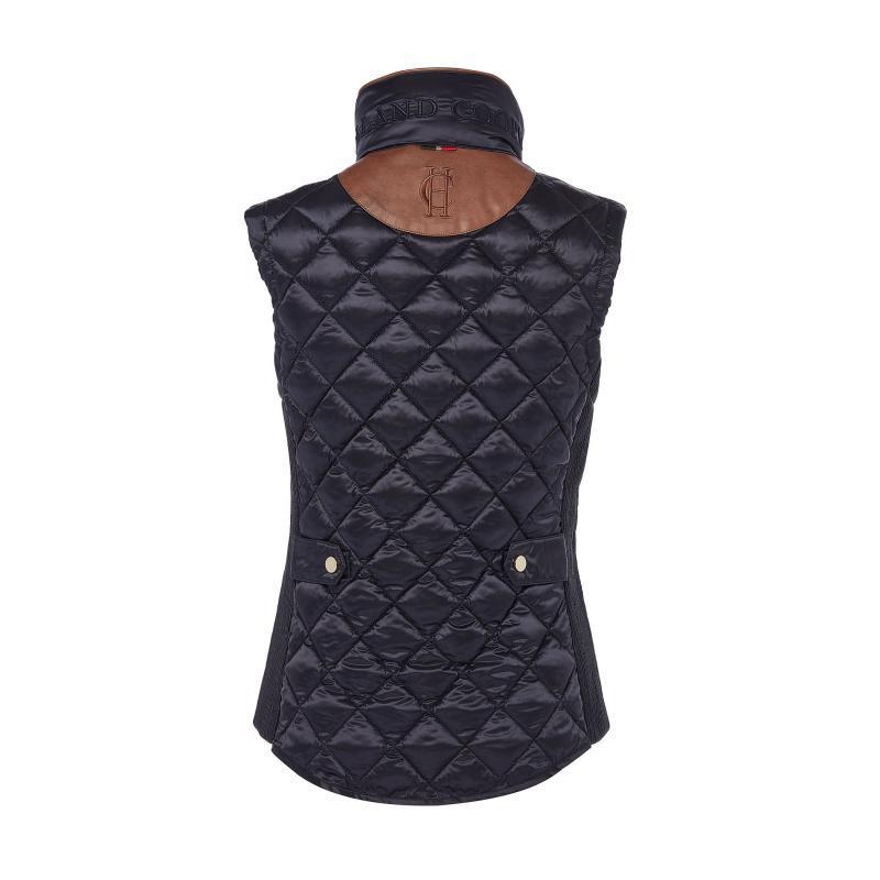 Holland Cooper Equi Diamond Quilt Classic Ladies Gilet - Ink Navy - William Powell