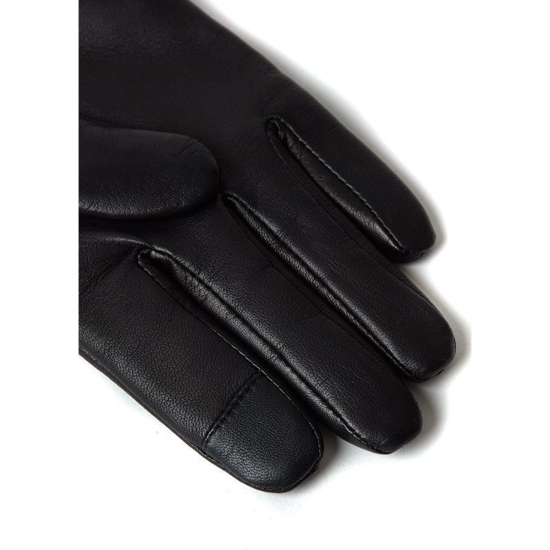 Holland Cooper Leather Trim Ladies Gloves - Black - William Powell