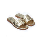 Holland Cooper Monogram Ladies Sliders - Gold Croc - William Powell