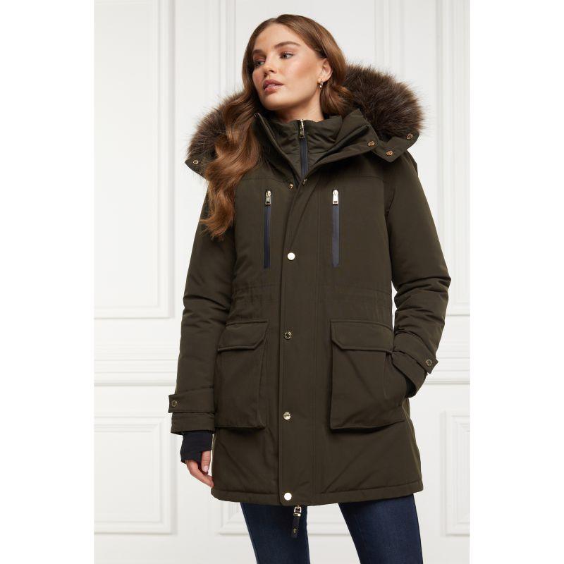 Holland Cooper Multi-Way Expedition Ladies 3 in 1 Padded Parka - Heritage Khaki - William Powell