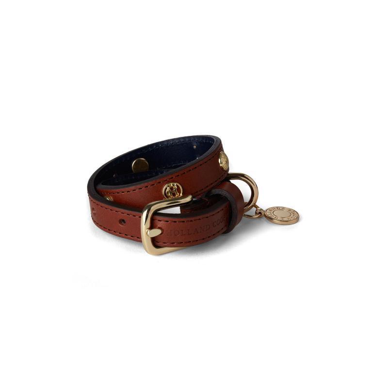 Holland Cooper Studded Dog Collar - Chestnut - William Powell