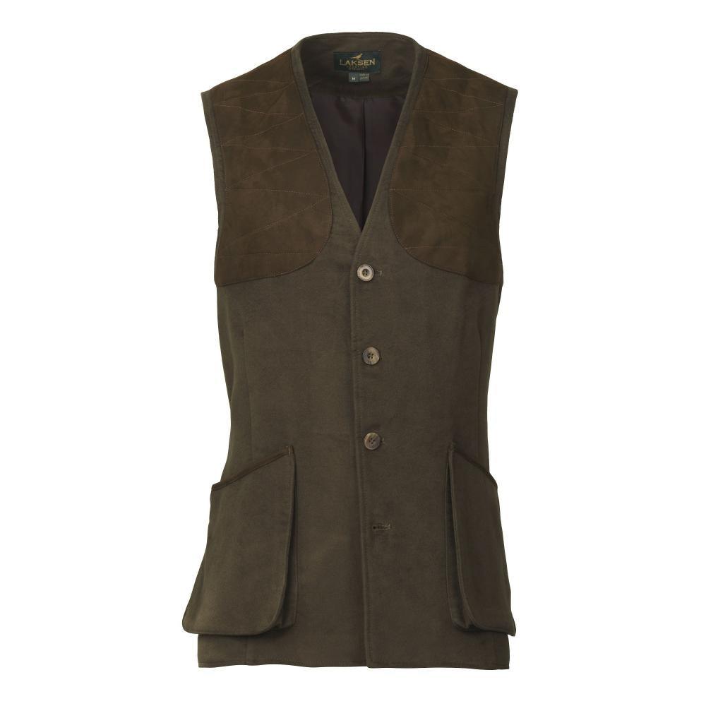 Laksen Belgravia Leith Mens Moleskin Shooting Vest - Loden - William Powell