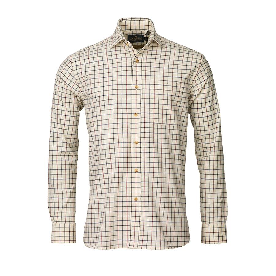 Laksen Benny Mens Tattersall Shirt - Forest/Denim/Grape - William Powell