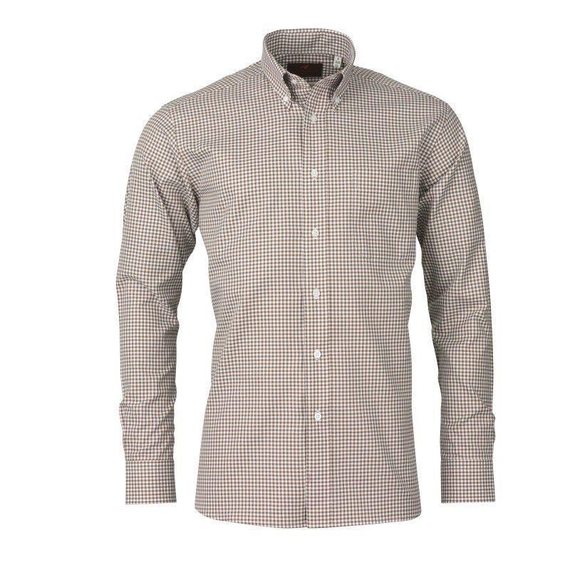 Laksen Carlo Pin-Point Oxford Cotton Shirt - Camello - William Powell