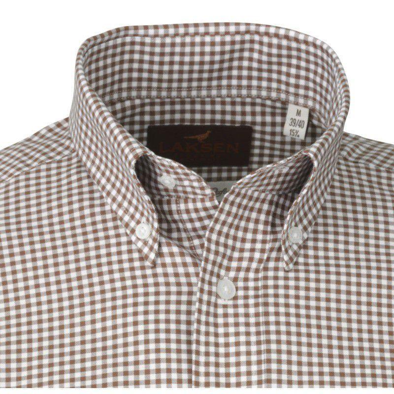Laksen Carlo Pin-Point Oxford Cotton Shirt - Camello - William Powell