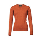 Laksen Carnaby V-Neck Merino Ladies Jumper - Spice - William Powell