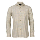 Laksen Drake Cotton/Wool Mens Shooting Shirt - Pine/Gorse - William Powell