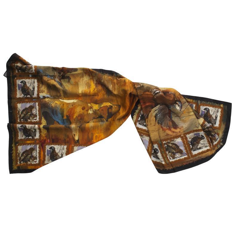 Laksen Flushed Covey Ladies Silk Scarf - 160 x 105cm - William Powell