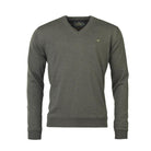 Laksen Grantham Windstopper V-Neck Merino Mens Jumper - Forest - William Powell