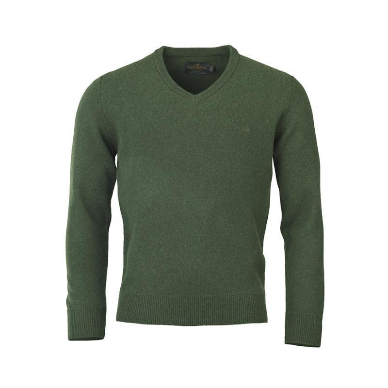 Laksen Johnston V-Neck Lambswool Mens Jumper - Bottly - William Powell