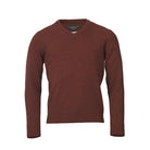 Laksen Johnston V-Neck Lambswool Mens Jumper - Rusty - William Powell