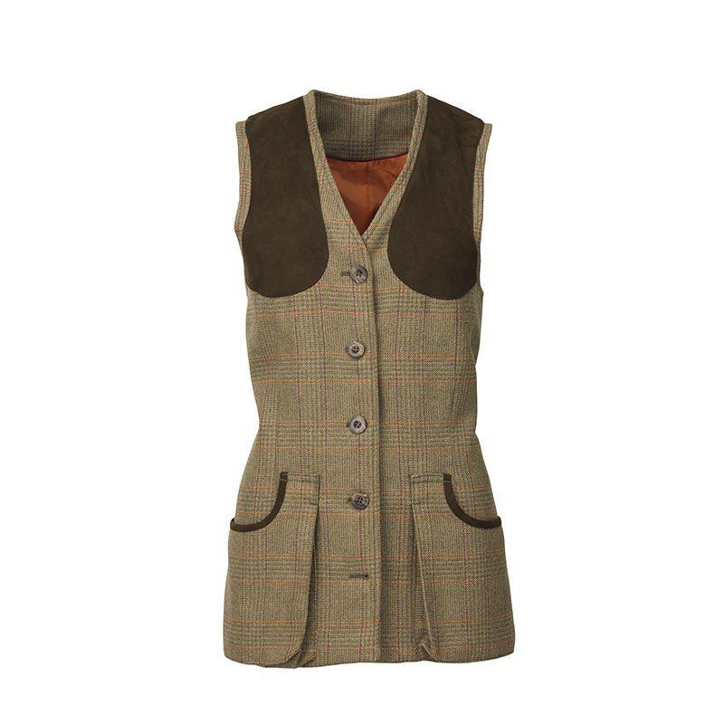 Laksen Ladies Tweed Shooting Vest - Blunham Tweed - William Powell