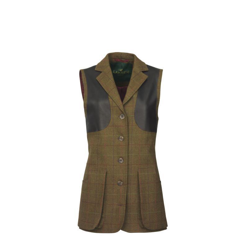 Laksen Ladies Tweed Tailored Shooting Vest - Temple Tweed - William Powell
