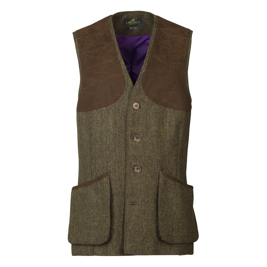 Laksen Leith Mens Tweed Shooting Vest - Kirkton Tweed - William Powell