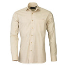 Laksen Matthew Mens Tattersall Shirt - Camel/Loden/Mandarin - William Powell