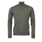 Laksen Norfolk 1/4 Zip Merino Mens Jumper - Forest - William Powell