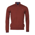 Laksen Norfolk 1/4 Zip Merino Mens Jumper - Grape - William Powell