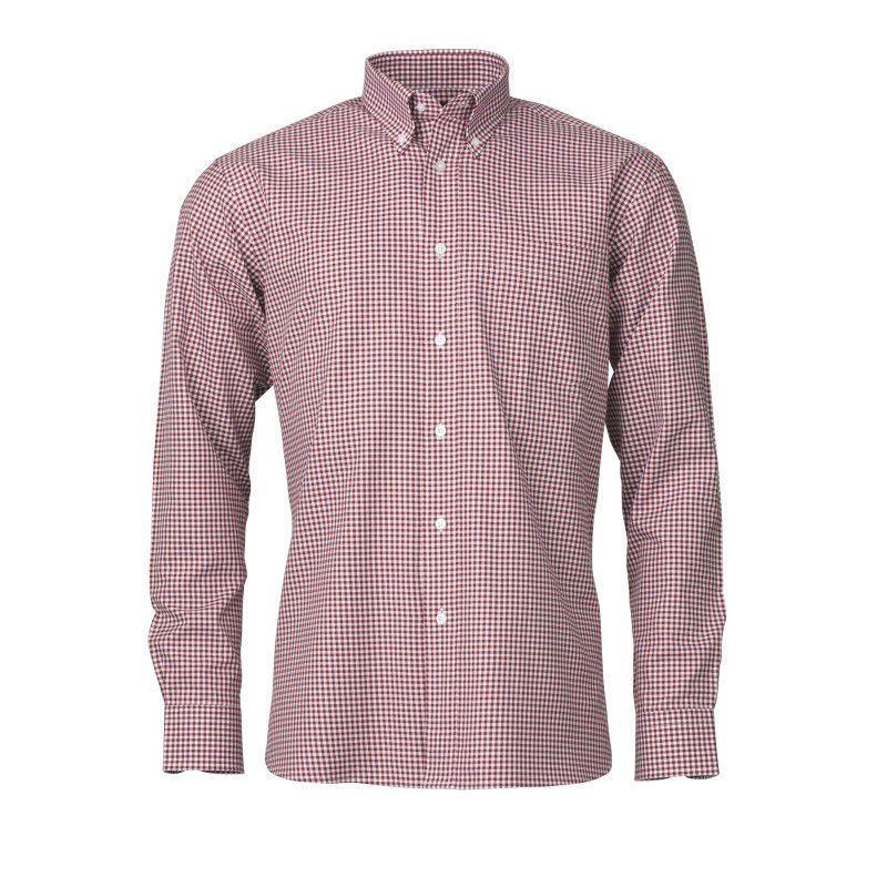 Laksen Pierre Pin-Point Oxford Cotton Shirt - Rosewood - William Powell