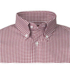 Laksen Pierre Pin-Point Oxford Cotton Shirt - Rosewood - William Powell