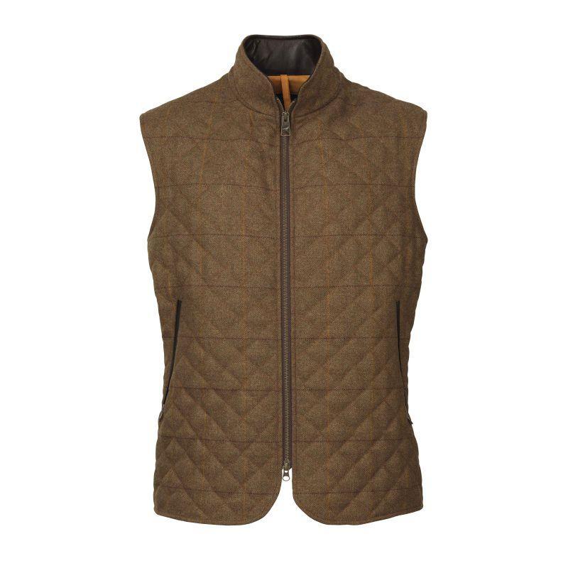 Laksen Quilted Mens Gilet - Firle Tweed - William Powell