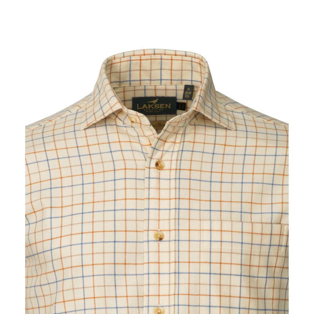 Laksen Reggie Mens Cotton Shirt - Denim/Sand/Reddish - William Powell