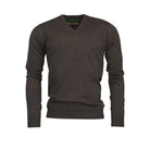 Laksen Sussex Merino V-Neck - Bark - William Powell