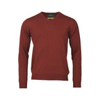 Laksen Sussex V-Neck Merino Mens Jumper - Grape - William Powell